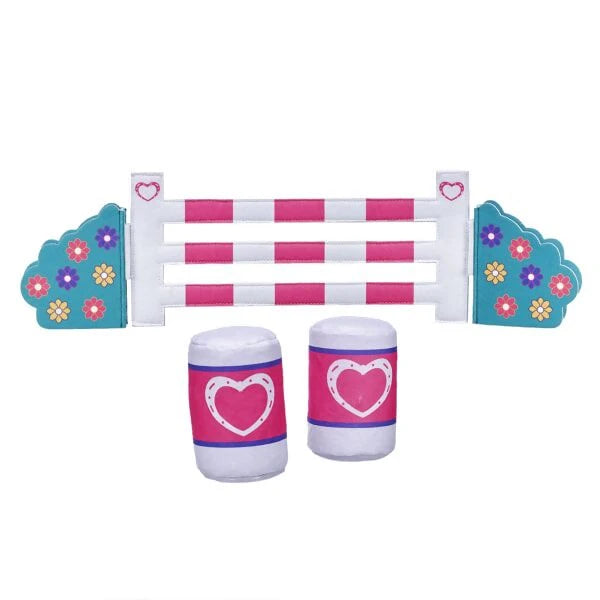 Horses & Hearts Riding Club Barrel & Jump Set 3 pc. for Stuffed Animals | Build-A-Bear® - US 5981