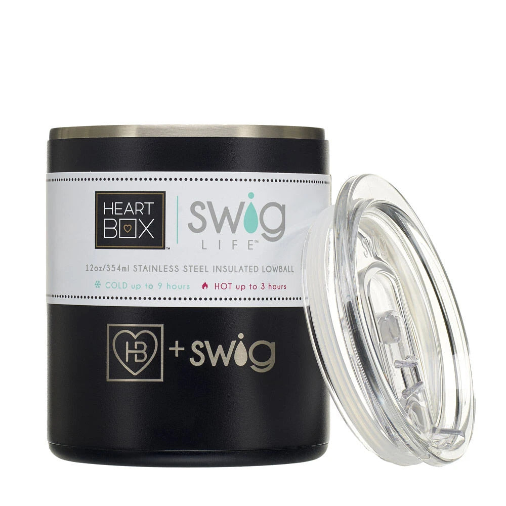 12 oz. HeartBox x Swig Life Stainless Steel Insulated Lowball | Build-A-Bear® - US 9558