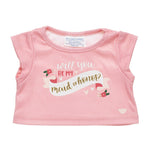 "Will You Be My Maid of Honor?" T-Shirt for Stuffed Animals | Build-A-Bear® - US 2786