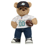 Miami Dolphins Timeless Teddy Bear Fan Hat &amp; Football Set - US 0089