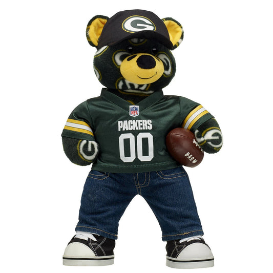 Green Bay Packers Fan Hat Teddy Bear Gift Set - US 6658