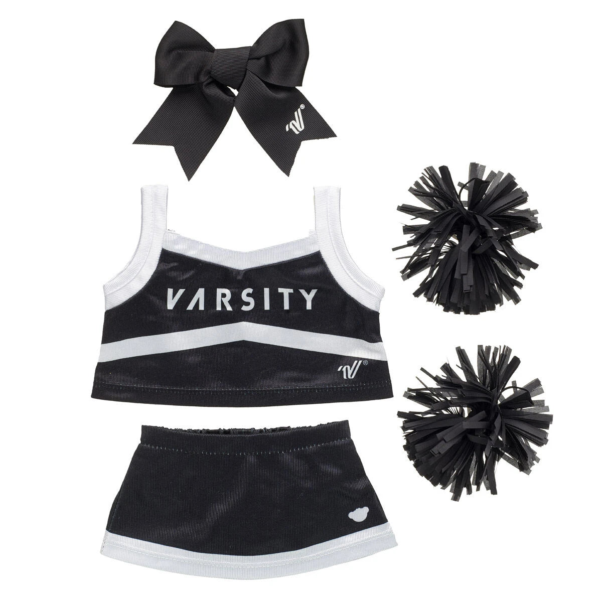 Online-Only Pastel Swirl Kitty Black Cheer Uniform Set | Build-A-Bear® - US 2411