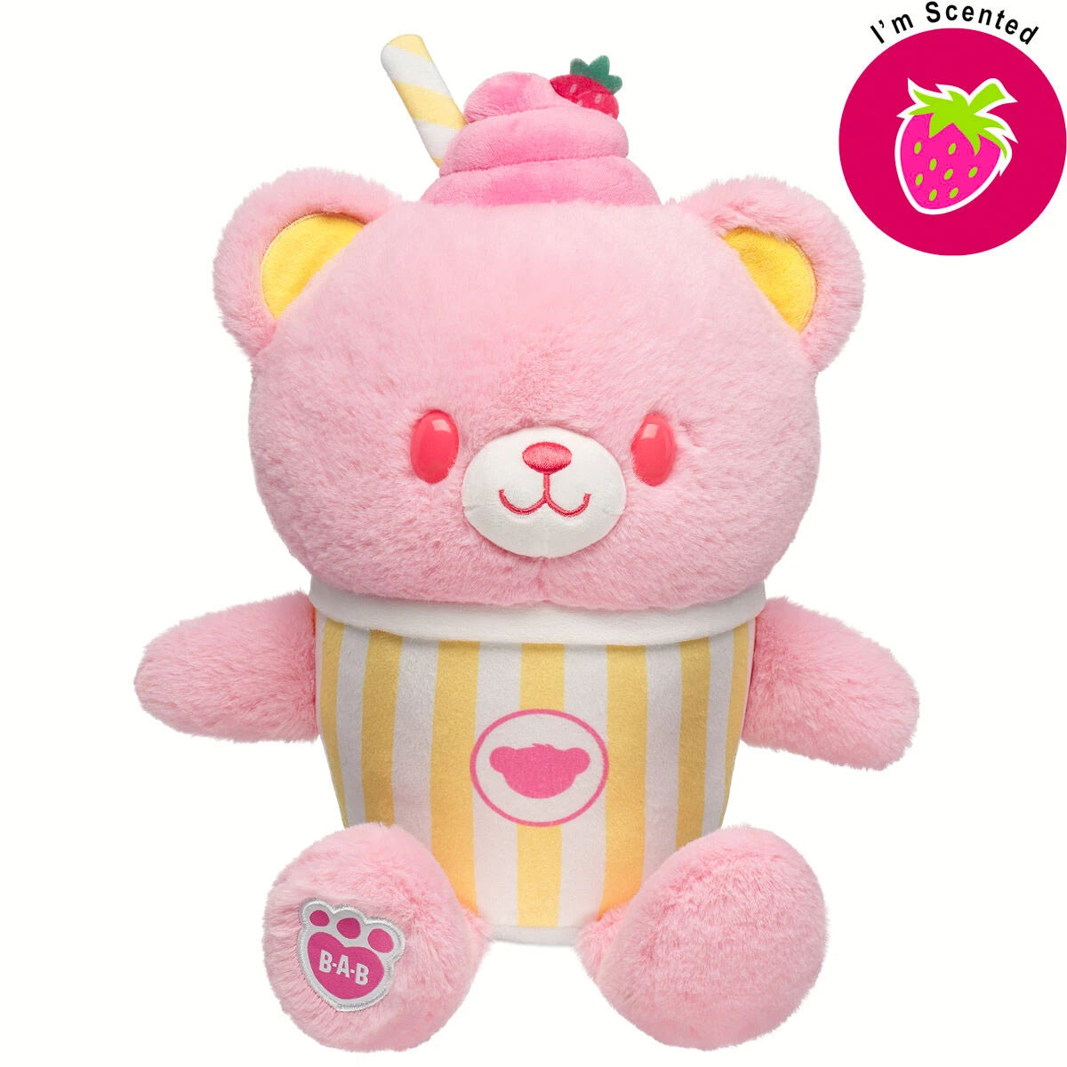 Strawberry Lemonade Bear Slushie Plushie Scented | BAB - US 4964